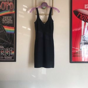Black bodycon cocktail dress